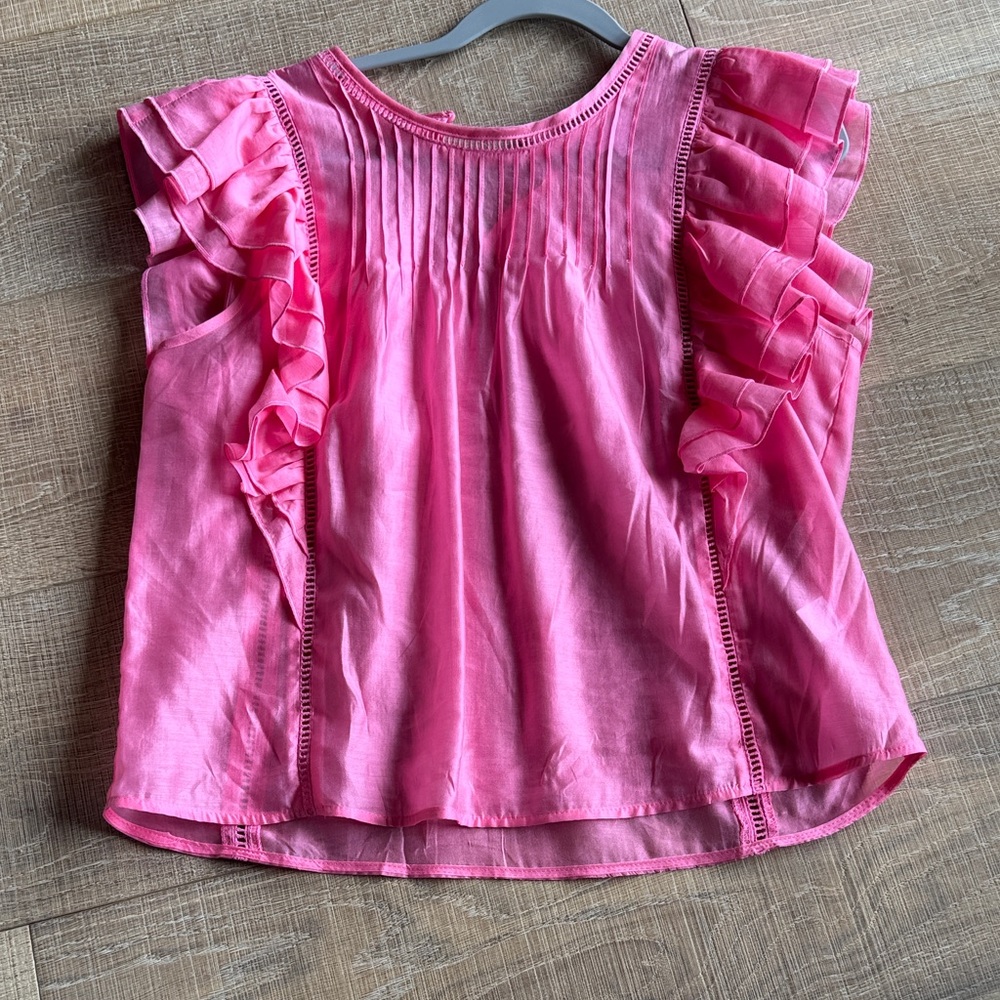 Bailey 44 Vibrant Pink Ruffle Blouse